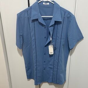 Stylish Blue Short Sleeve Shirt by Croft & Barrow